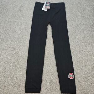 New Ohio State Buckeyes Womens Fleece Lined Leggings Black NCAA Size S/M NWT